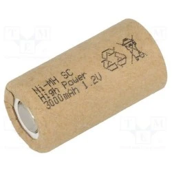 Μπαταρία επαναφορτιζόμενη NI MH 3000mAh SUB C με επίπεδη κορυφή για ηλεκτρονικά τσιγάρα