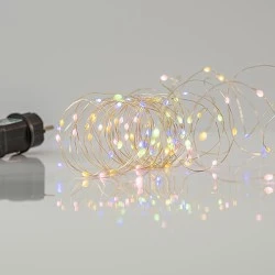 100 πολύχρωμα mini led χριστουγεννιάτικα λαμπάκια με 11 προγράμματα & μετασχηματιστή ΙΡ44
