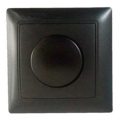 Dimmer – ροοστάτης μαύρο ματ χωνευτός Century Control VAL-55, για όλα τα φορτία, 150–1000W