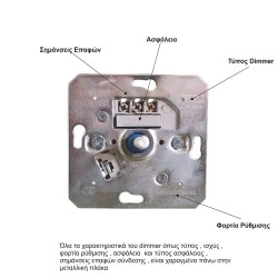 Controller λευκό χωνευτό Century Control 1–10V με διακόπτη Α/Ρ & αναλογική είσοδο 1–10VDC
