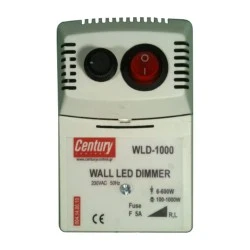 Dimmer – ροοστάτης επίτοιχος Century Control WDD-1000, για ωμικά & επαγωγικά φορτία, 1000W