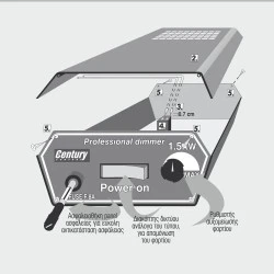 Επαγγελματικός Επιτραπέζιος Dimmer 200–1000W για Ωμικά & Επαγωγικά Φορτία , Century Control