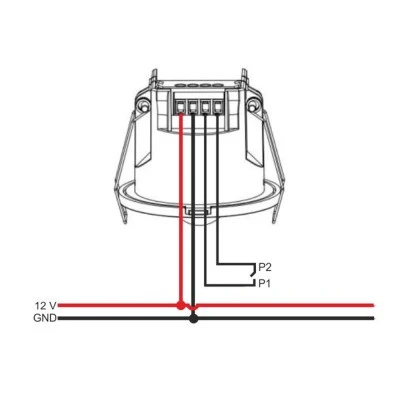 CS221D IR PIR Αισθητήρας Κίνησης 12-24VDC με Dry Contact & Ανιχνευτή Φωτός – Ιδανικός για Smart Home, Ξενοδοχεία & Γραφεία