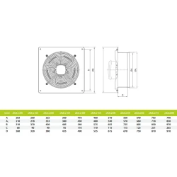 Βιομηχανικός εξαεριστήρας AIRROXY aRok Ø450 250W με ροή 5000m³/h