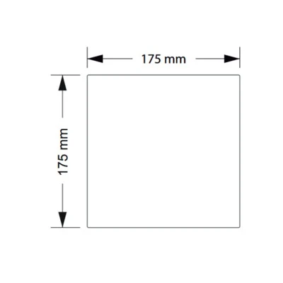 Γυάλινο πάνελ AIRROXY μαύρο ματ 175x175mm για τους εξαεριστήρες dRim 