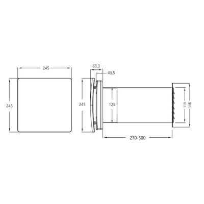 Εναλλάκτης θερμότητας AIRROXY aRheat Ø125 5,5-9,5W για κάλυψη 20-60m³/h με καλώδιο και τηλεχειριστήριο