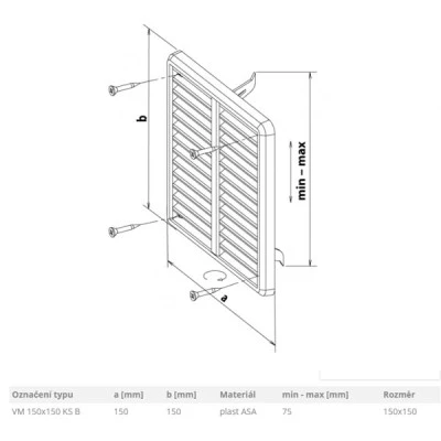 Περσίδα εξαερισμού λευκή 150x150mm 0311 για εξωτερικό & εσωτερικό χώρο από πλαστικό υψηλής ποιότητας Περσίδα εξαερισμού λευκή 150x150mm 0311 για εξωτερικό & εσωτερικό χώρο από πλαστικό υψηλής ποιότητας