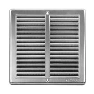 Περσίδα εξαερισμού ανοξείδωτη NVM 205x205mm με πλαίσιο και πλέγμα 200x200