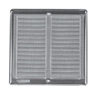 Περσίδα εξαερισμού ανοξείδωτη NVM 205x205mm με πλαίσιο και πλέγμα 200x200
