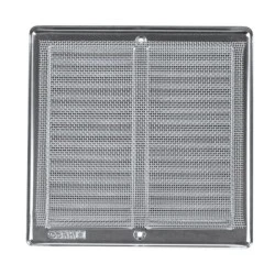 Περσίδα εξαερισμού ανοξείδωτη NVM 205x205mm με πλαίσιο και πλέγμα 200x200