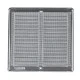 Περσίδα εξαερισμού ανοξείδωτη NVM 255x255mm με πλαίσιο και πλέγμα 250x250