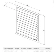 Περσίδα εξαερισμού ανοξείδωτη 100x100mm κατάλληλη για εσωτερικό και εξωτερικό χώρο Περσίδα εξαερισμού ανοξείδωτη 100x100mm κατάλληλη για εσωτερικό και εξωτερικό χώρο