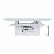  Εξαεριστήρας με κοντό λαιμό Φ100mm 16W 90 m³/h γυαλί σε χρώμα λευκό ματ