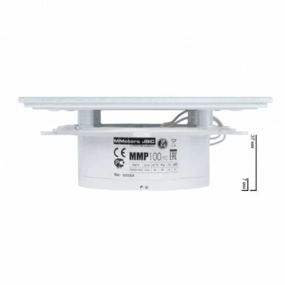  Εξαεριστήρας με κοντό λαιμό Φ100mm 16W 90 m³/h γυαλί σε χρώμα λευκό ματ