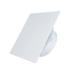  Εξαεριστήρας με κοντό λαιμό Φ100mm 16W 90 m³/h γυαλί σε χρώμα λευκό ματ