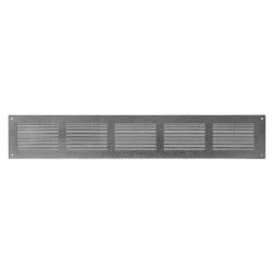 Περσίδα εξαερισμού ασημί μεταλλική 500x150mm Europlast MR5015ZN με πλέγμα προστασίας