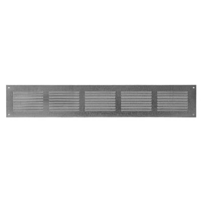 Περσίδα εξαερισμού ασημί μεταλλική 500x150mm Europlast MR5015ZN με πλέγμα προστασίας