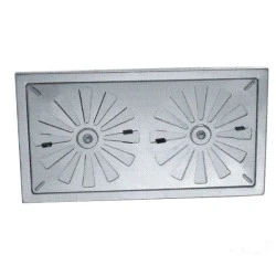 Περσίδα εξαερισμού 130x240mm μεταλλική inox με συρόμενο κλείσιμο για ρύθμιση της ροής του αέρα