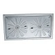 Περσίδα εξαερισμού 130x240mm μεταλλική inox με συρόμενο κλείσιμο για ρύθμιση της ροής του αέρα