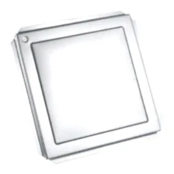 Πορτάκι εργασίας service 250x250mm χρώμιο μεταλλικό γενικής χρήσης με κουμπωτό καπάκι