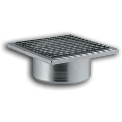 Περσίδα εξαερισμού Φ125mm 150x150mm μεταλλική inox ανθεκτική σε υψηλές θερμοκρασίες -40ºC - +300ºC