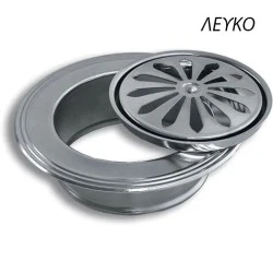 Πορτάκι τοίχου για καπνοδόχο λευκό Φ118mm μεταλλικό για σύνδεση σε εξωτερικούς & εσωτερικούς χώρους