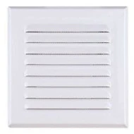 Περσίδα εξαερισμού 150x150mm λευκή μεταλλική ανθεκτική σε θερμοκρασίες από -40ºC μέχρι +200ºC