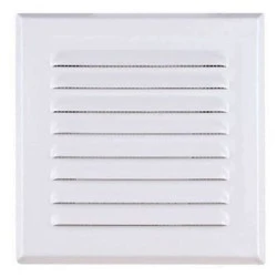 Περσίδα εξαερισμού 150x150mm λευκή μεταλλική ανθεκτική σε θερμοκρασίες από -40ºC μέχρι +200ºC