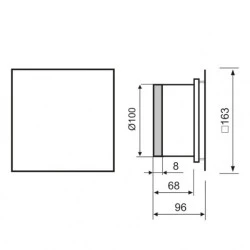 Εξαεριστήρας MM-P 13W 230V 50Hz 105m³/h Φ100/105 επίτοιχης τοποθέτησης λευκό PVC πλαστικό