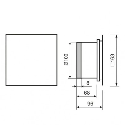 Εξαεριστήρας MM-P 13W 230V 50Hz 105m³/h Φ100/105 επίτοιχης τοποθέτησης ασημί μεταλλικό Εξαεριστήρας MM-P 13W 230V 50Hz 105m³/h Φ100/105 επίτοιχης τοποθέτησης ασημί μεταλλικό