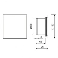 Εξαεριστήρας MMP-UE 5,5W 230V 50Hz 100m³/h Φ100/100 επίτοιχης τοποθέτησης χρυσό γυαλί Εξαεριστήρας MMP-UE 5,5W 230V 50Hz 100m³/h Φ100/100 επίτοιχης τοποθέτησης χρυσό γυαλί