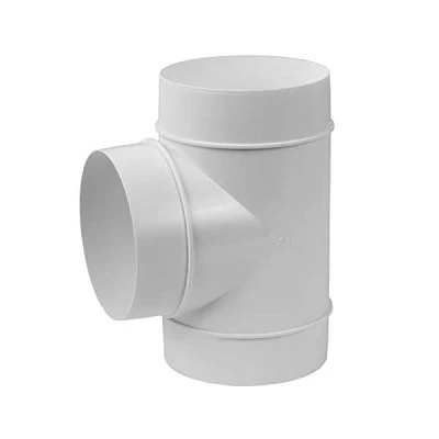 Στρόγγυλο ενωτικό T-Joint πλαστικό διαμέτρου Ø125mm-125mm για σύστημα εξαερισμού αεραγωγών