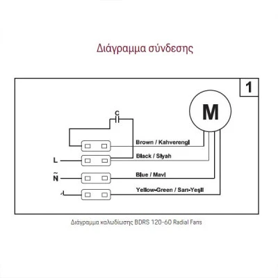 Βεντιλατέρ τύπου σαλίγκαρος Bahcivan BDRS 120-60 85W 2250rpm 275m³/h για ενεργειακά τζάκια Βεντιλατέρ τύπου σαλίγκαρος Bahcivan BDRS 120-60 85W 2250rpm 275m³/h για ενεργειακά τζάκια