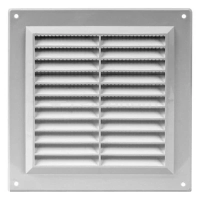 Περσίδα εξαερισμού λευκή 150x150mm πλαστική τετράγωνή Europlast VR1515 με πλέγμα προστασίας Περσίδα εξαερισμού λευκή 150x150mm πλαστική τετράγωνή Europlast VR1515 με πλέγμα προστασίας