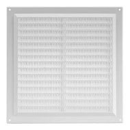 Περσίδα εξαερισμού λευκή 250x250mm πλαστική τετράγωνή Europlast VR2525 με πλέγμα προστασίας