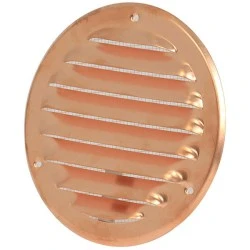 Περσίδα εξαερισμού στρόγγυλη χάλκινη Φ125mm Europlast MR125CU με πλέγμα προστασίας