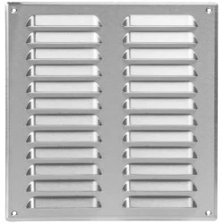 Περσίδα εξαερισμού inox ορθογώνια 260x280mm Europlast MR2628I με πλέγμα προστασίας