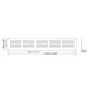Περσίδα εξαερισμού ασημί μεταλλική 500x150mm Europlast MR5015ZN με πλέγμα προστασίας