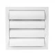 Περσίδα εξαερισμού Europlast ND15Z 190x190mm Ø150mm λευκή πλαστική με πλέγμα προστασίας