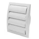 Περσίδα εξαερισμού Europlast ND15Z 190x190mm Ø150mm λευκή πλαστική με πλέγμα προστασίας