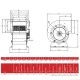 Βεντιλατέρ Bahcivan OCES 400W 230V 1250rpm 2200m³/h 187x111mm χαμηλού θορύβου 60dB IP44