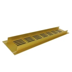 Περσίδα εξαερισμού ορθογώνια χρυσή 100x400mm Europlast RA1040G με πλέγμα προστασίας