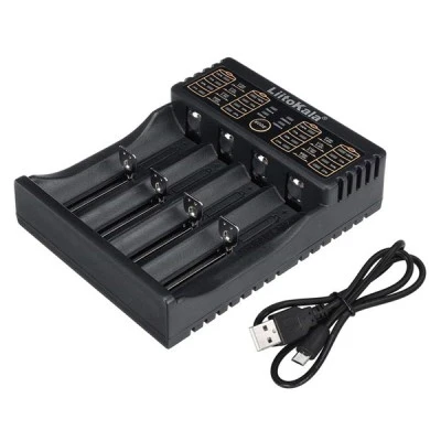 Φορτιστής LIITOKALA LII-402 για μπαταρίες NiMH/CD Li-Ion IMR 4 θέσεων με θύρα εξόδου τύπου USB Φορτιστής LIITOKALA LII-402 για μπαταρίες NiMH/CD Li-Ion IMR 4 θέσεων με θύρα εξόδου τύπου USB