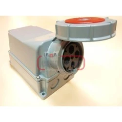 Βιομηχανικός ρευματοδότης τοίχου 4x125A (θηλυκό) τριφασικός 400V με IP67 PCE 144-6