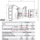 Βιομηχανικός ρευματοδότης προεκτάσεως 5x32A 3P+N+E (φις θηλυκό) τριφασικός 400V IP67 PCE 2252-6