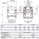 Βιομηχανικός ρευματολήπτης τοίχου PCE 514-6 4x16A (αρσενικό) τριφασικός 400V με IP44