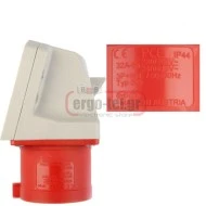 Βιομηχανικός ρευματολήπτης τοίχου PCE 525-6 5x32A (αρσενικό) τριφασικός 400V με IP44