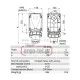 Βιομηχανικός ρευματολήπτης τοίχου PCE 535-6 5x63A 3P+N+E (αρσενικό) τριφασικός 400V με IP67