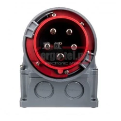 Βιομηχανικός ρευματολήπτης τοίχου PCE 545-6 5x125A (αρσενικό) τριφασικός 400V με IP67