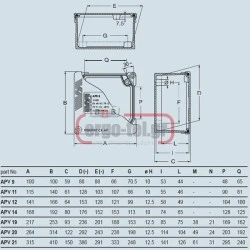 Κουτί διακλάδωσης ILME APV20 αλουμινίου εξωτερικό 264x314x122mm στεγανό IP67 τετράγωνο